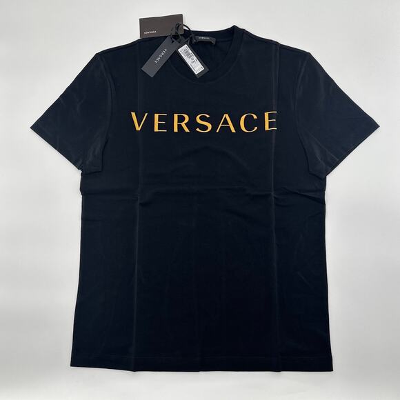 Versace Logo-Print Cotton T-shirt L - Picture 3 of 12